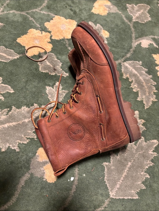 Polo by Ralph Lauren Chestnut Brown Leather Lace-Up Boots